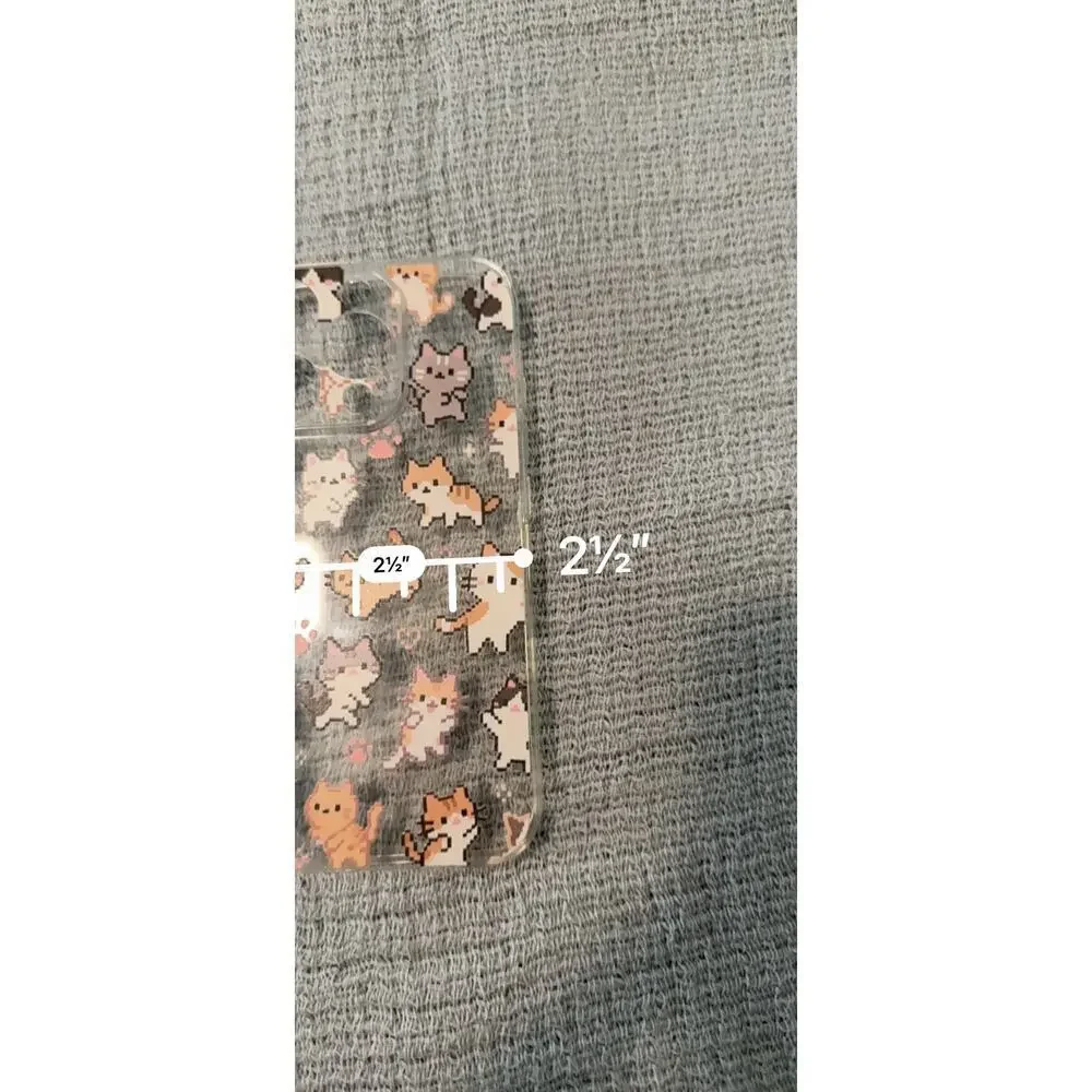 iPhone 16 Pro Clear Cute Cat Case Kawaii Kitty Aesthetic Cartoon Protective